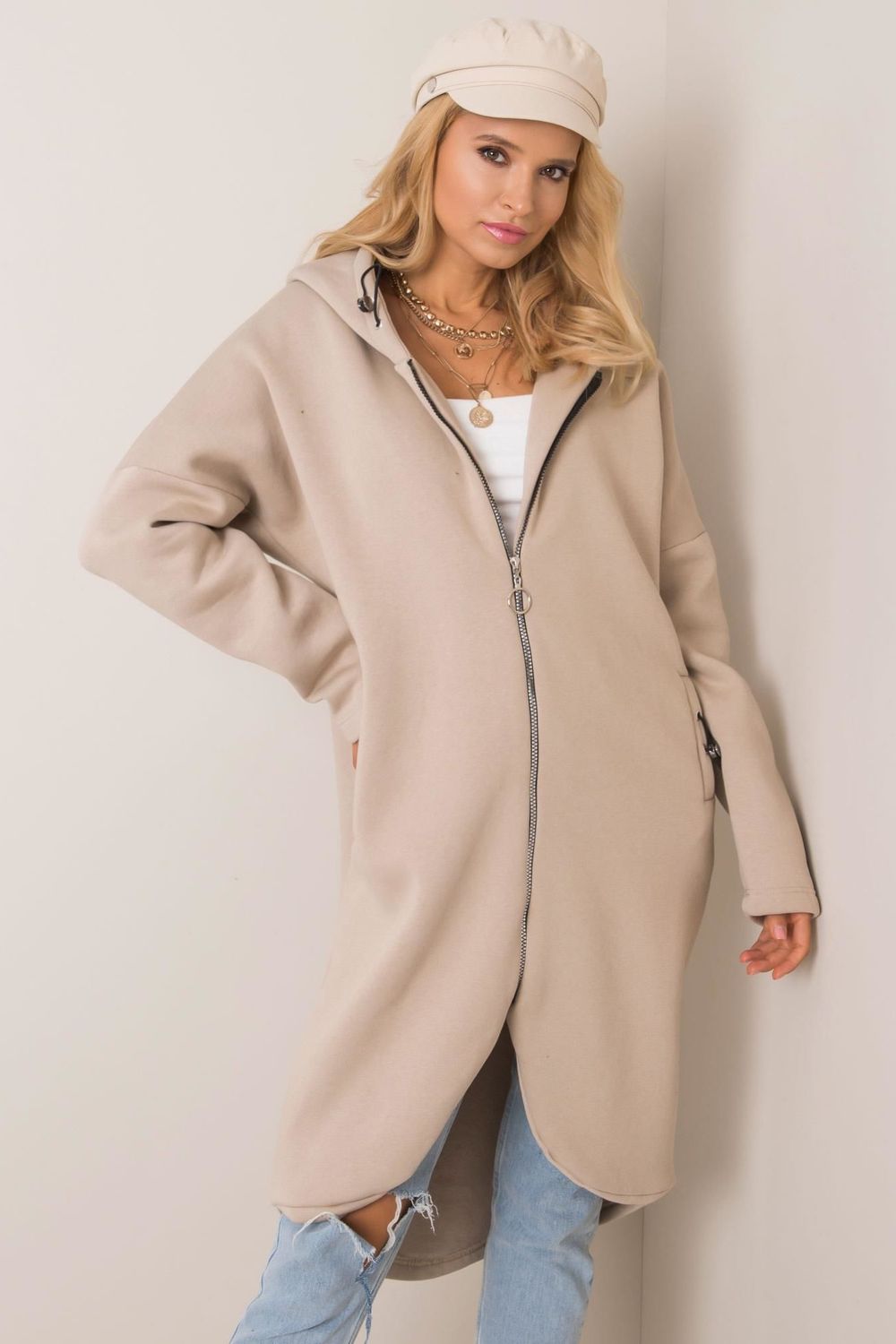 T-shirt femme Rue Paris Sweatshirt Sweatshirt — beige