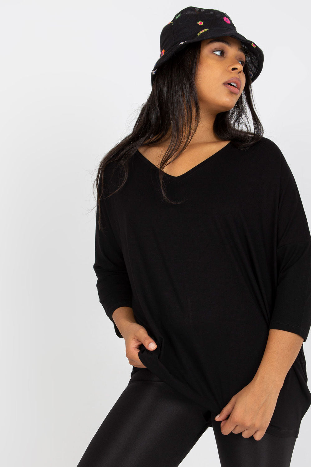 Chemisier grande taille femme Relevance — noir