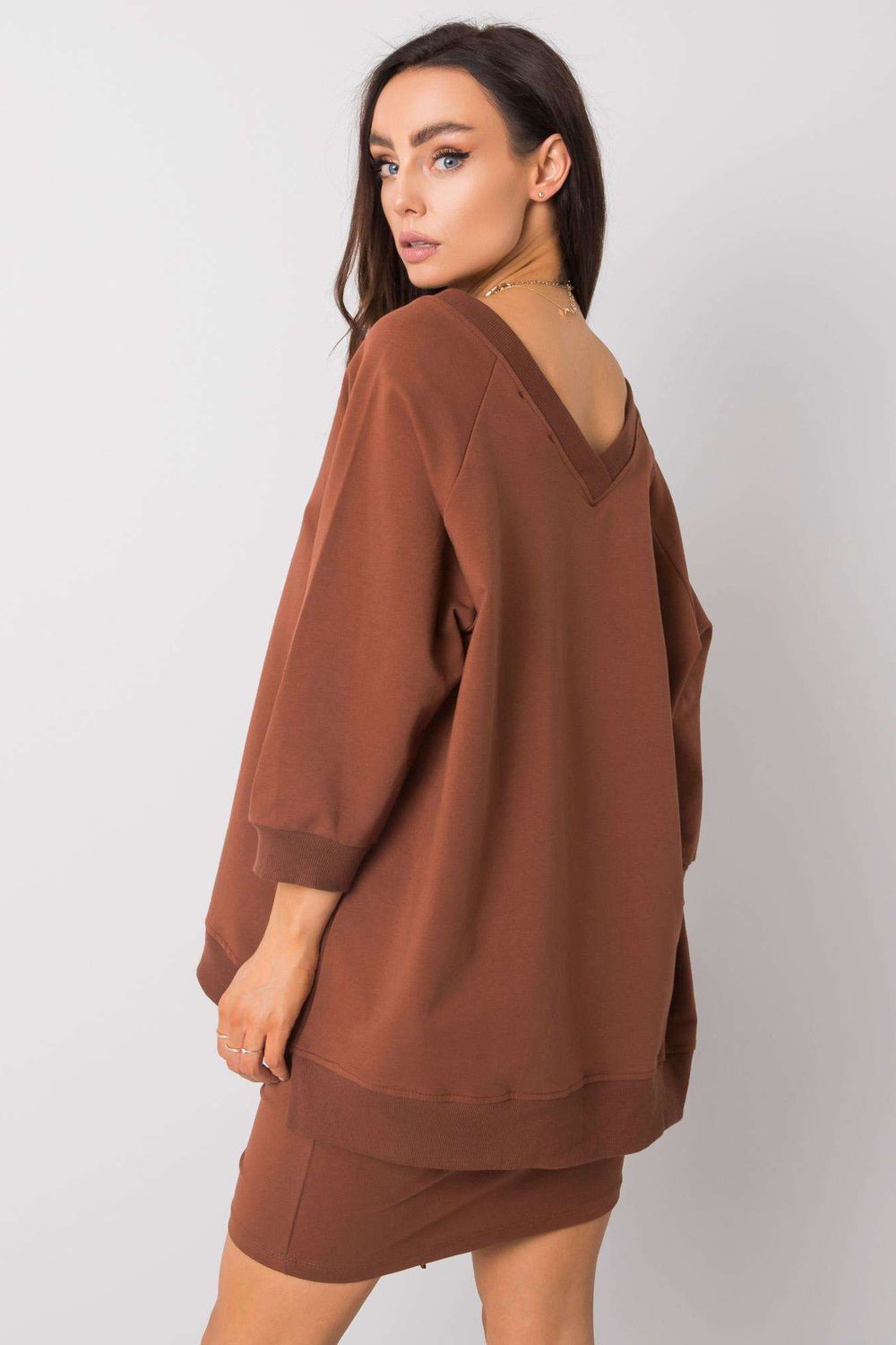 T-shirt femme Rue Paris Sweatshirt Sweatshirt — brun