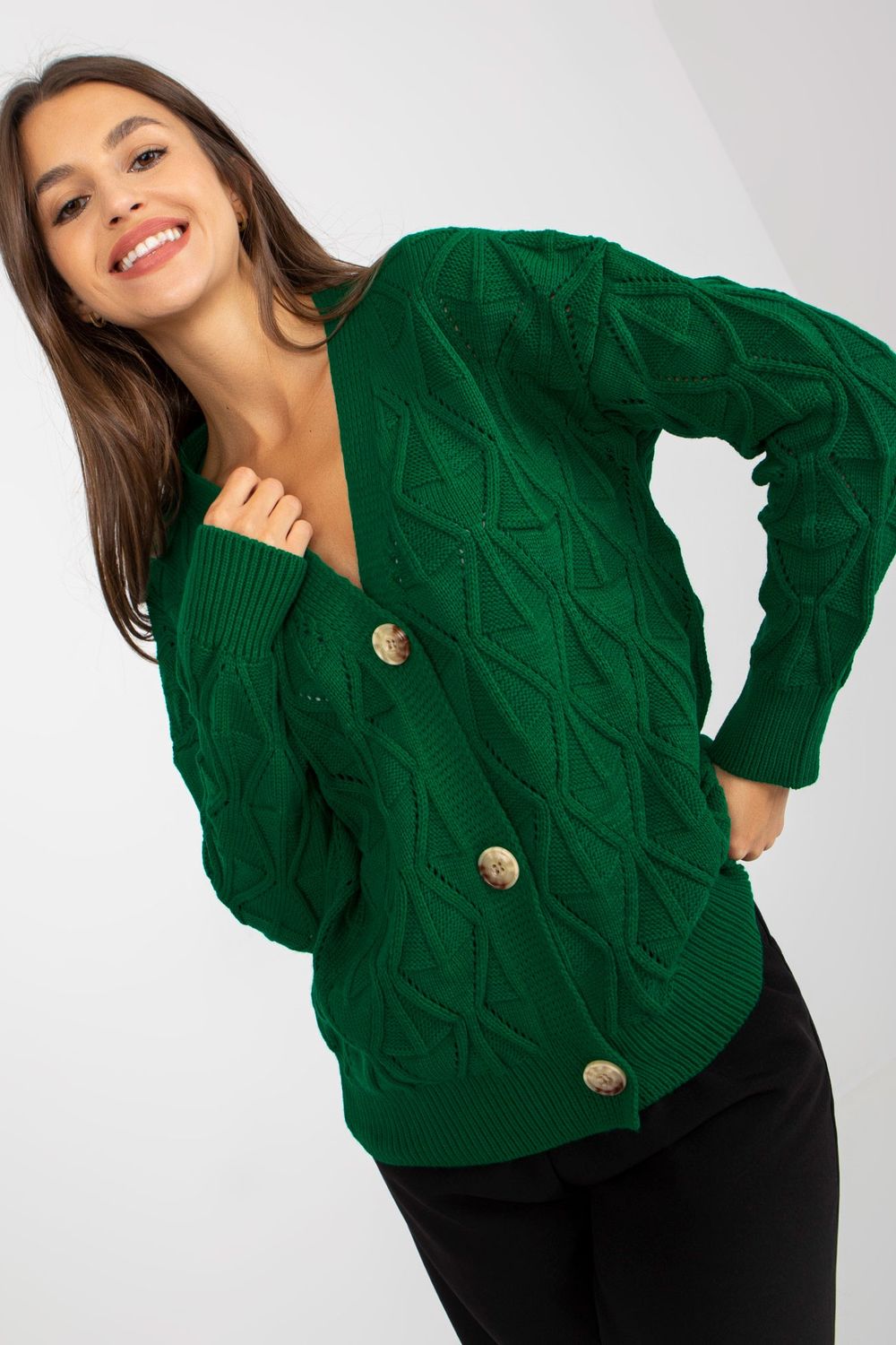 Cardigan femme Rue Paris — vert
