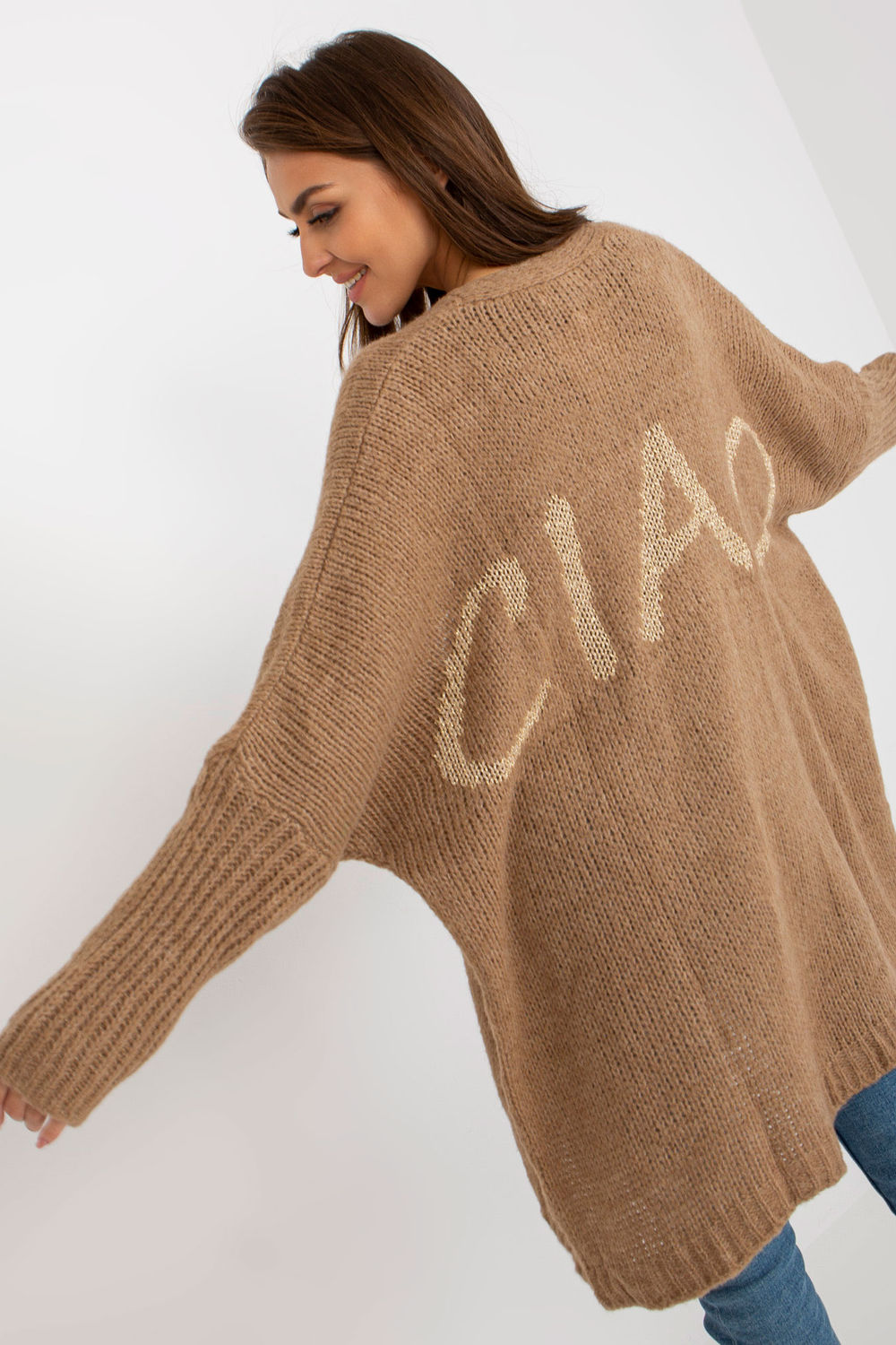 Cardigan femme Och Bella — beige
