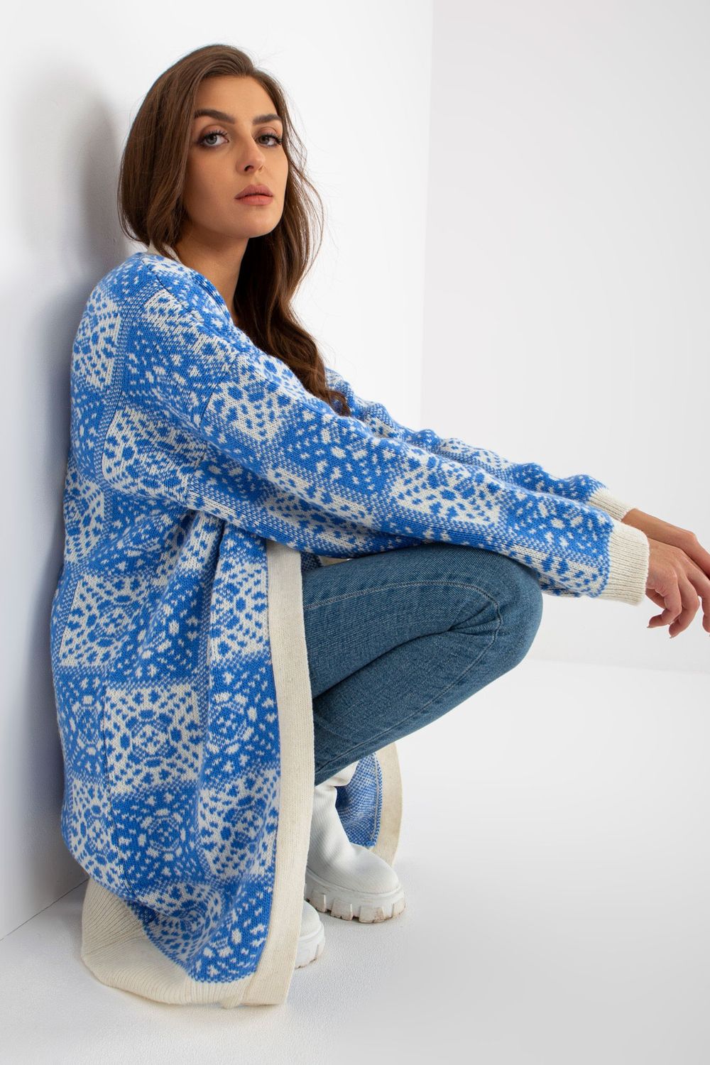 Cardigan femme Rue Paris — bleu