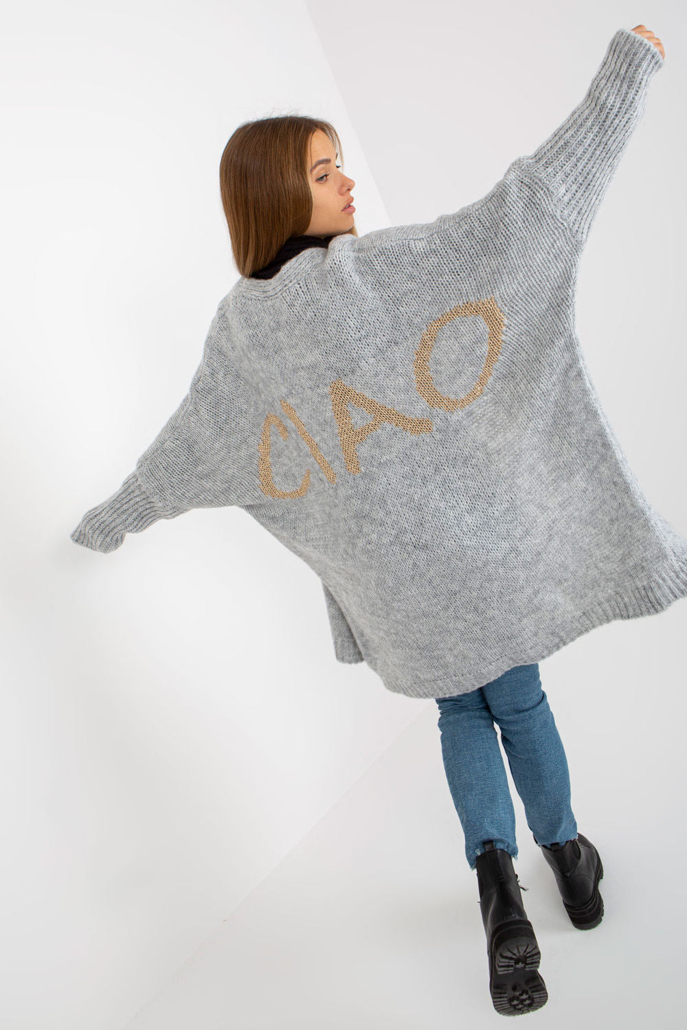 Cardigan femme Och Bella — gris