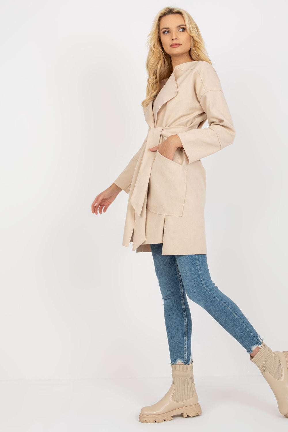 Manteau femme Och Bella — beige