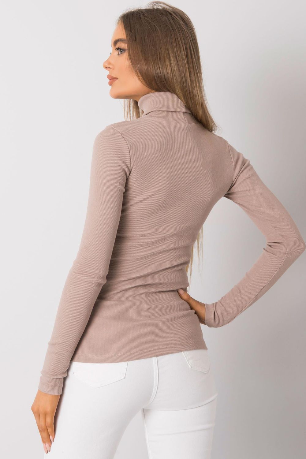 Pull femme Rue Paris Col Roulé Col — beige