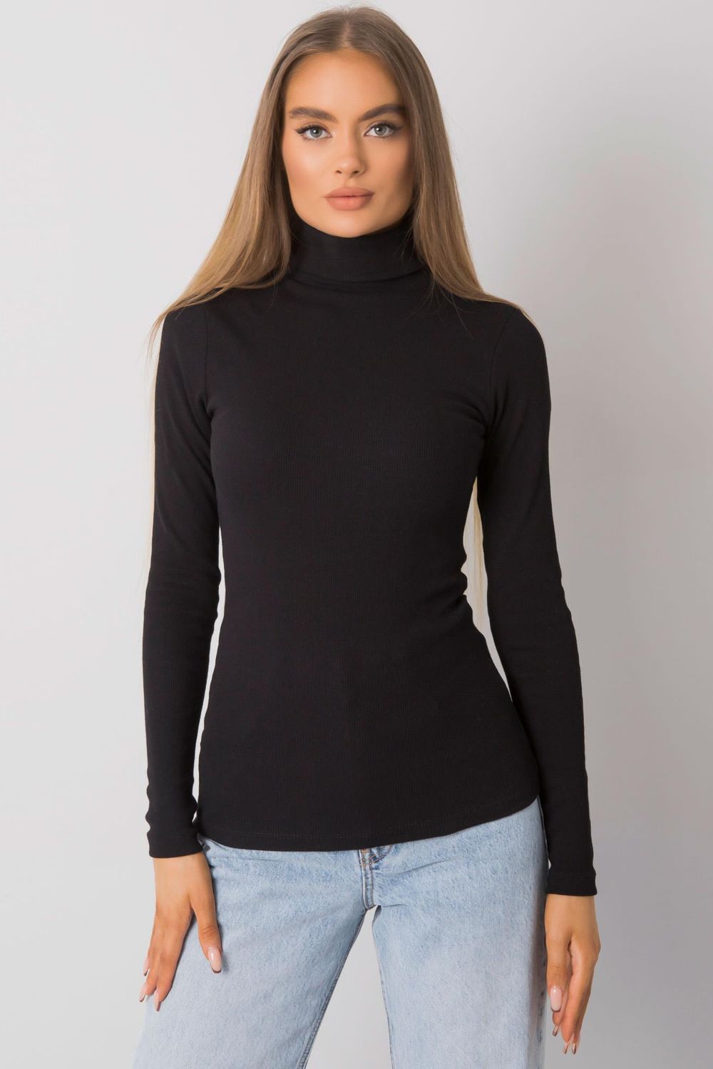 Pull femme Rue Paris Col Roulé Col — noir