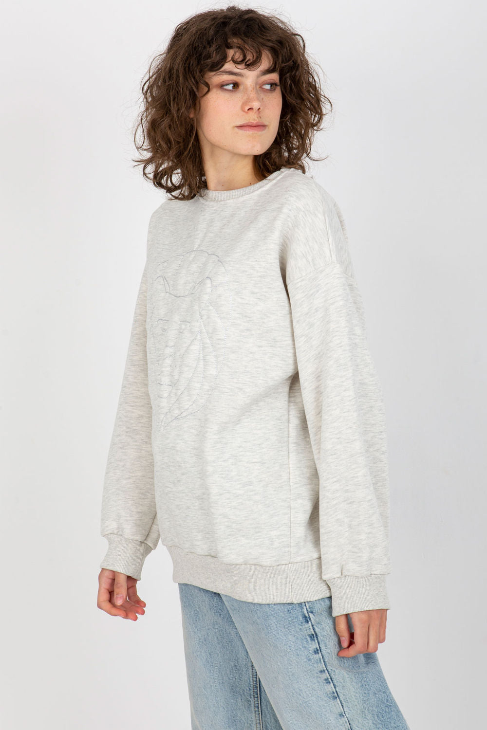 T-shirt femme Ex Moda Sweatshirt Sweatshirt — gris