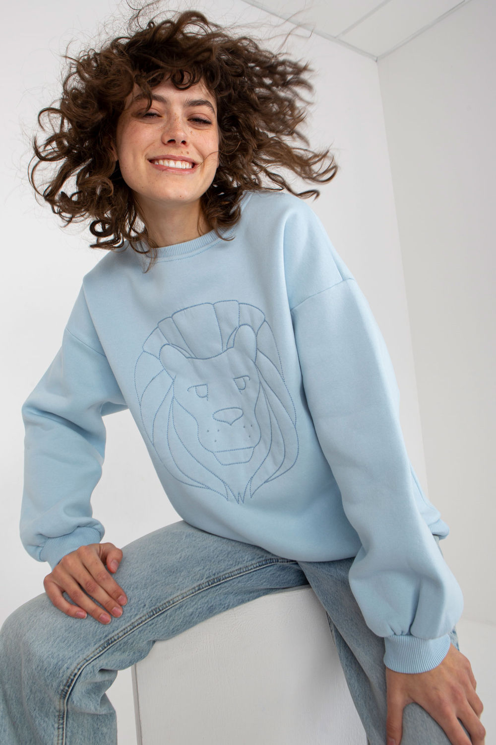 T-shirt femme Ex Moda Sweatshirt Sweatshirt — bleu