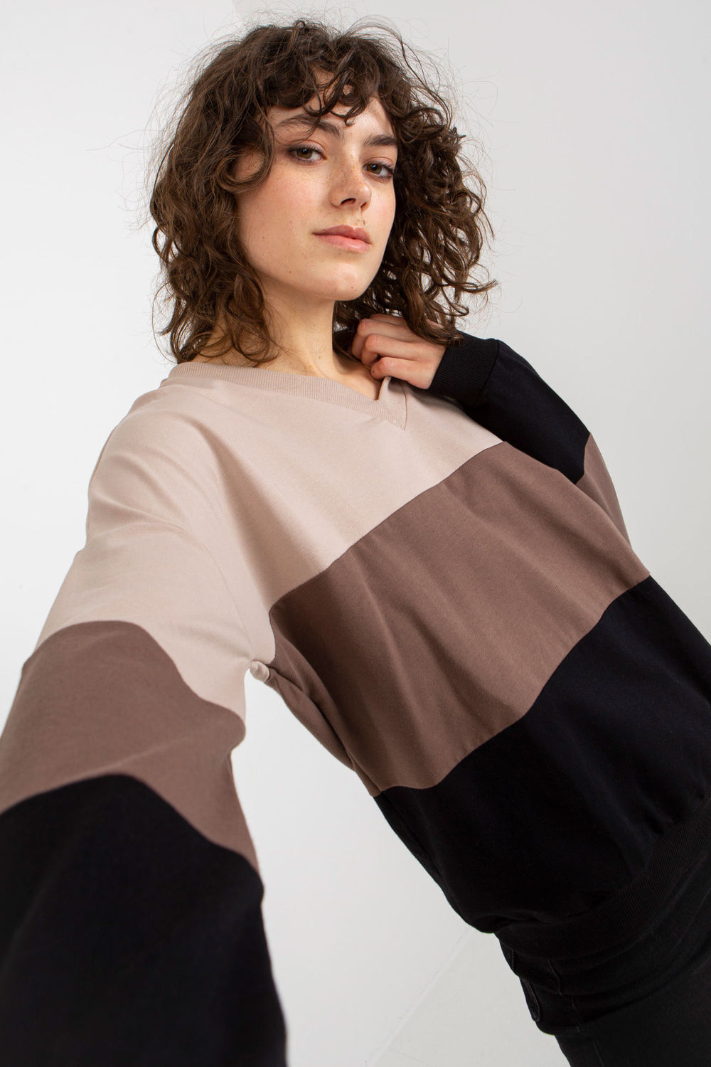 T-shirt femme Rue Paris Sweatshirt Sweatshirt — beige