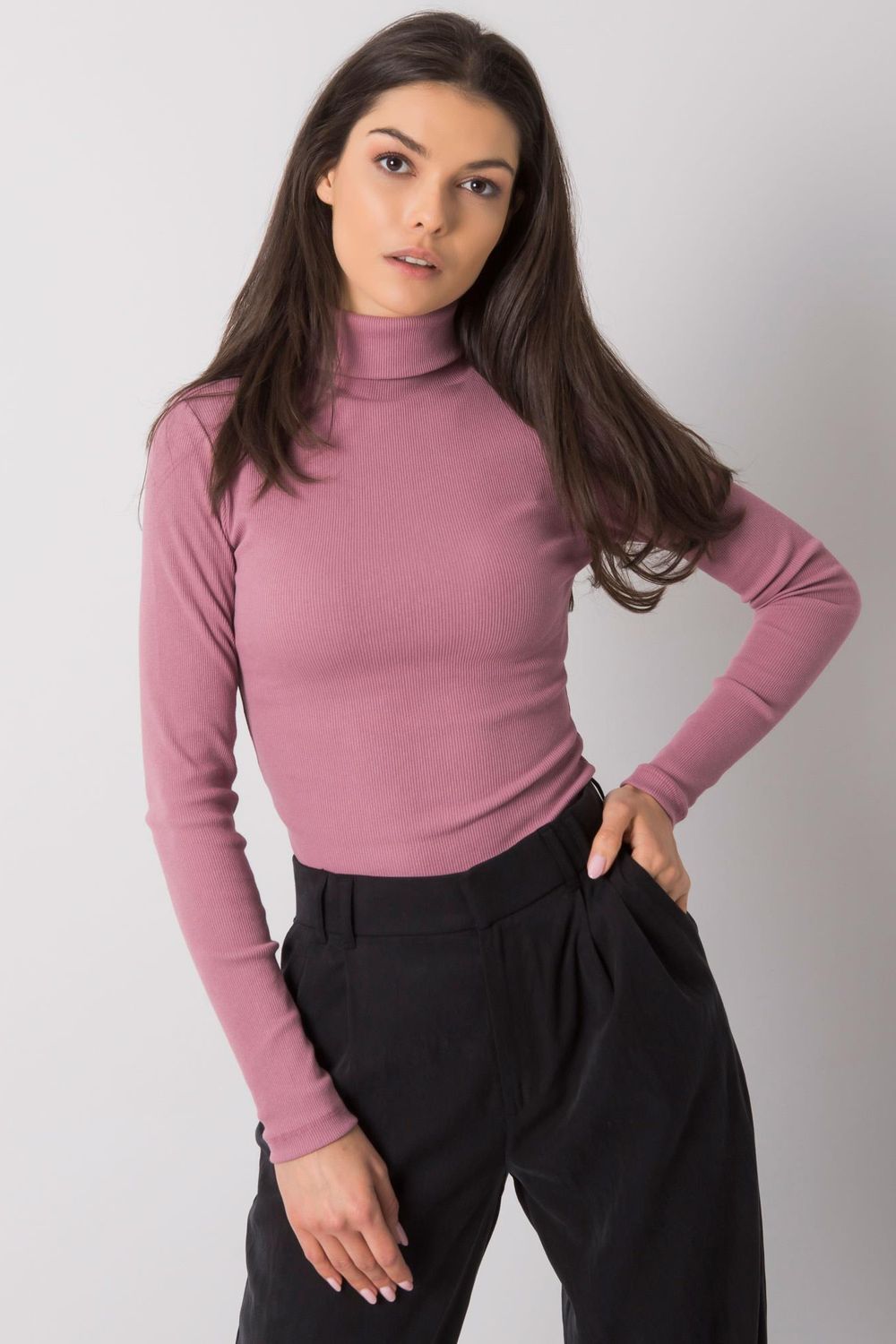 Pull femme Rue Paris Col Roulé Col — rosé