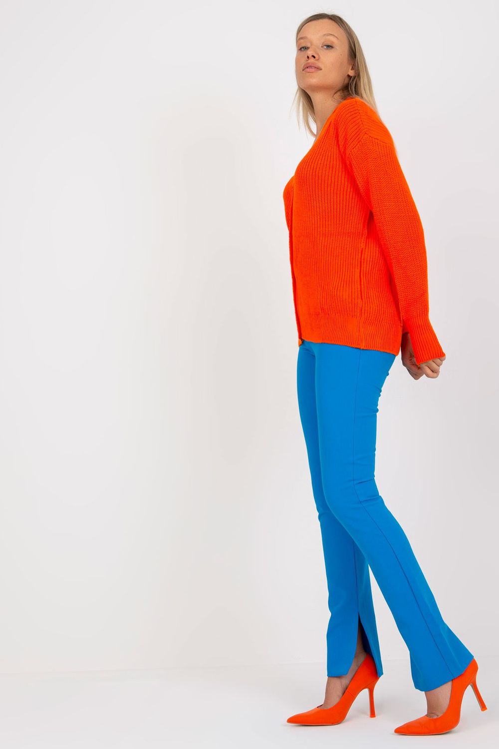 Cardigan femme Rue Paris — orange