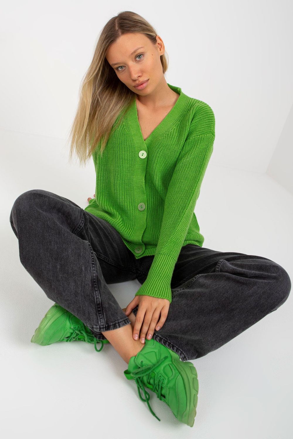 Cardigan femme Rue Paris — vert