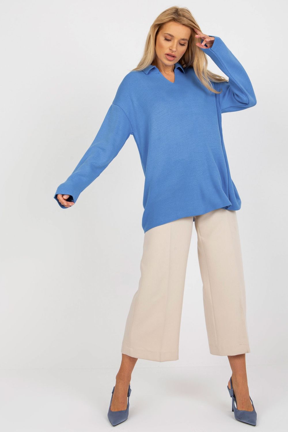 Pull femme Rue Paris Chandail Chandail — bleu