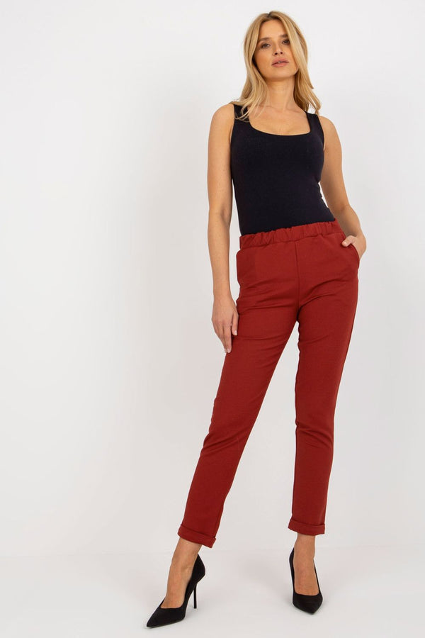 Chaussures à talons femme Lakerta Pantalon Pantalon — rouge