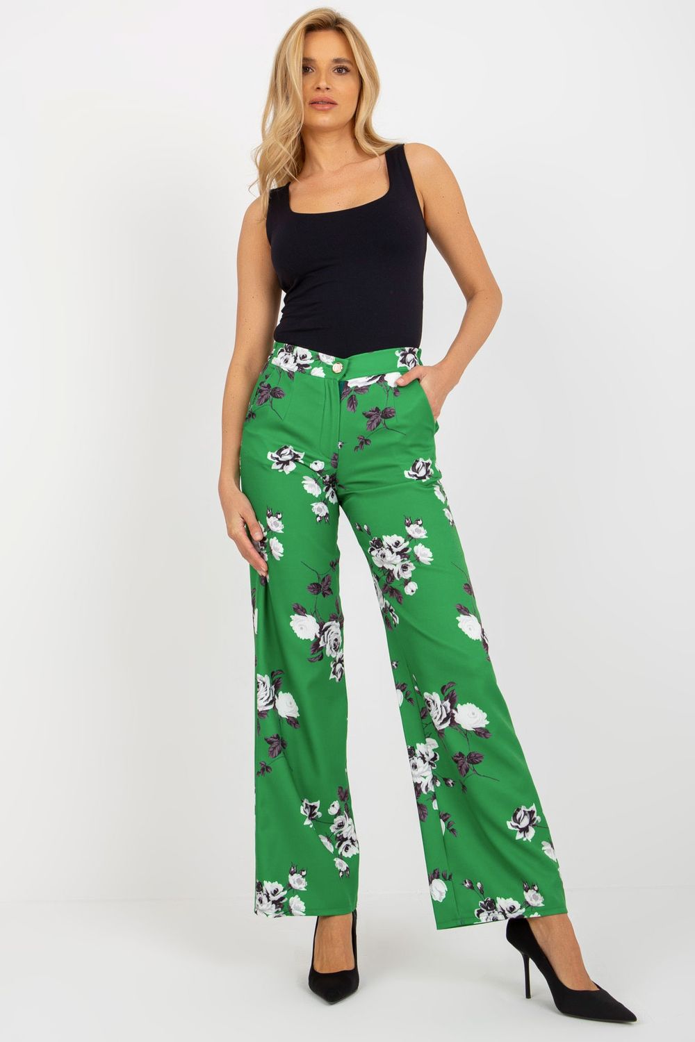 Chaussures à talons femme Lakerta Pantalon Pantalon — vert