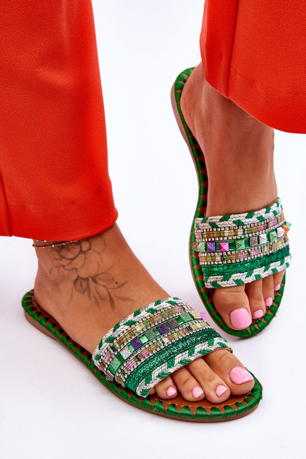 Sandales femme Step in style Clacquettes Clacquettes — vert