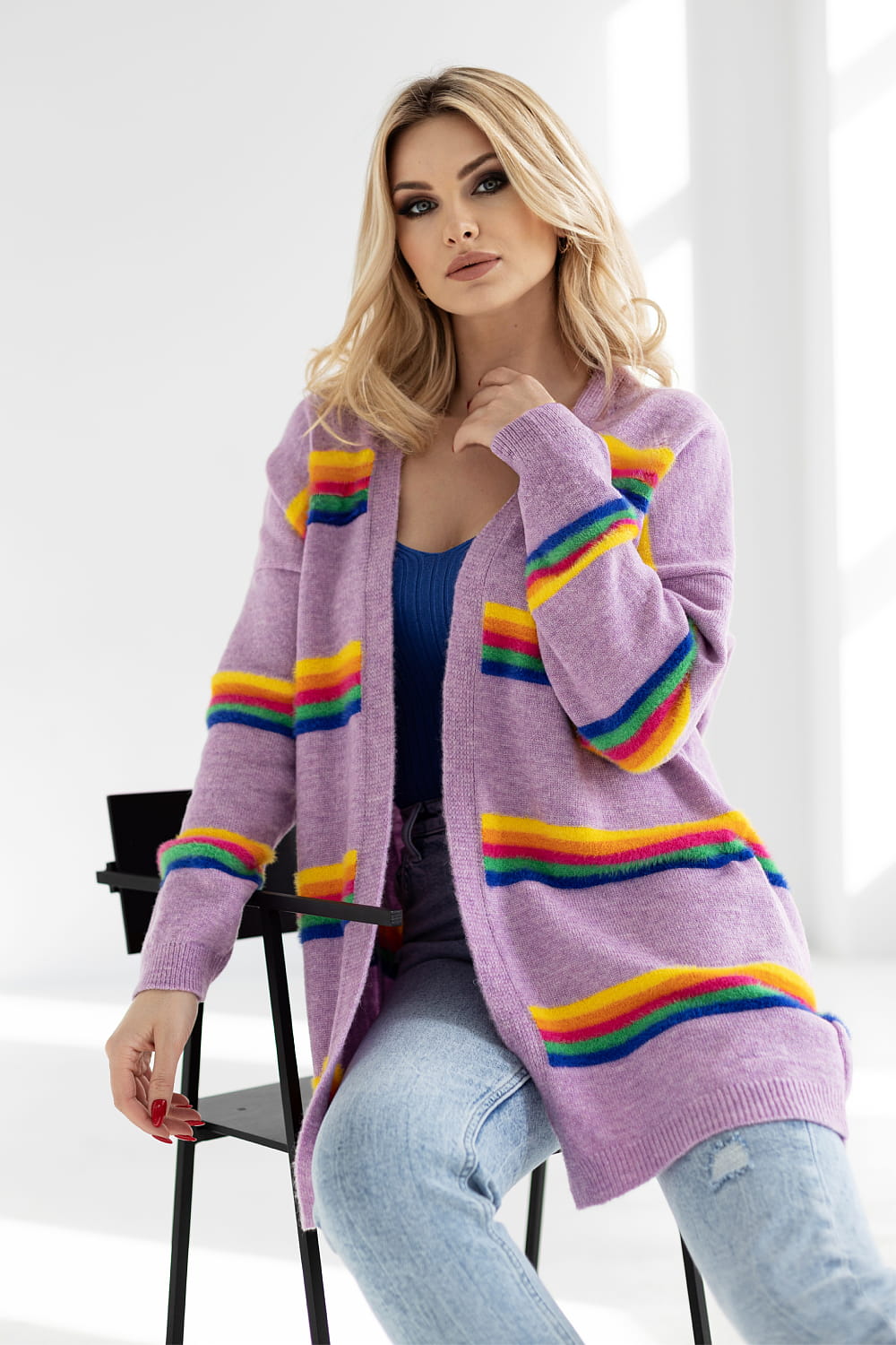 Cardigan femme PeeKaBoo — multicouleur