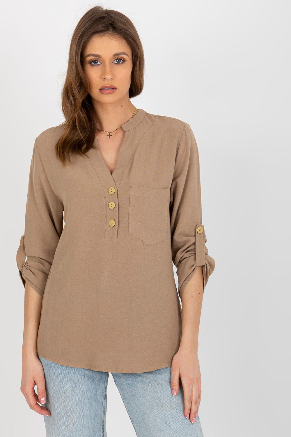 Blouse femme Rue Paris Chemisier Chemisier — beige