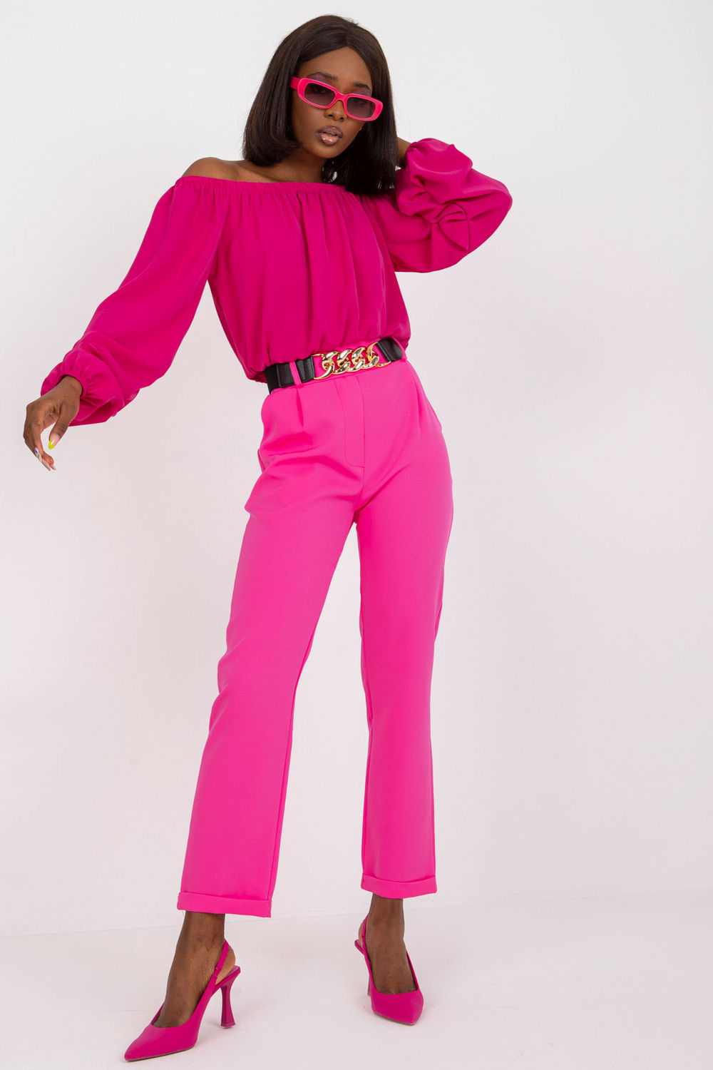 Chaussures à talons femme Italy Moda Pantalon Pantalon — rosé