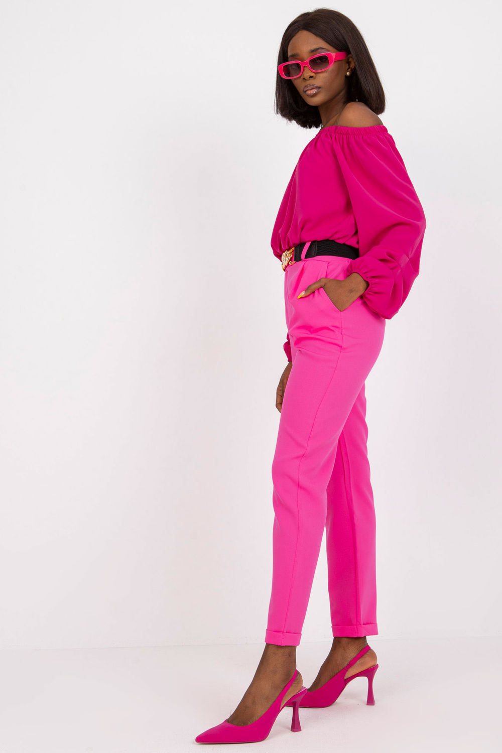 Chaussures à talons femme Italy Moda Pantalon Pantalon — rosé