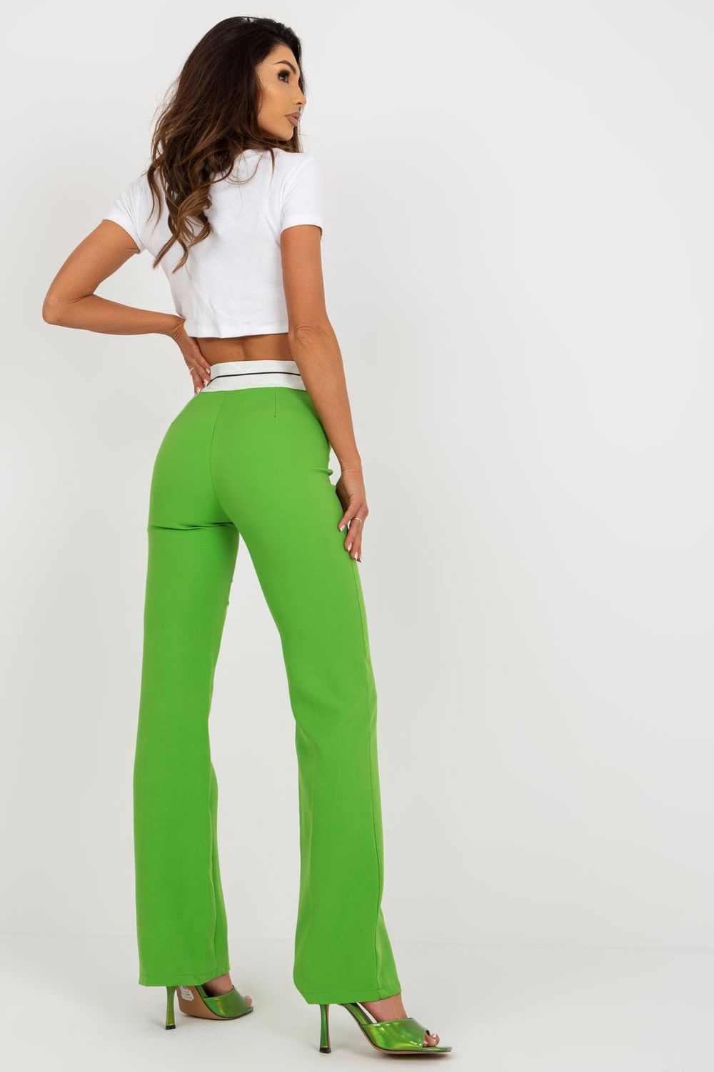 Chaussures à talons femme Italy Moda Pantalon Pantalon — vert