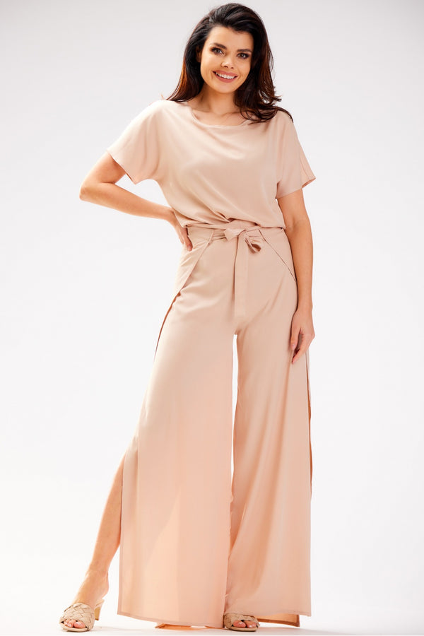 Chaussures à talons femme awama Pantalon Pantalon — beige
