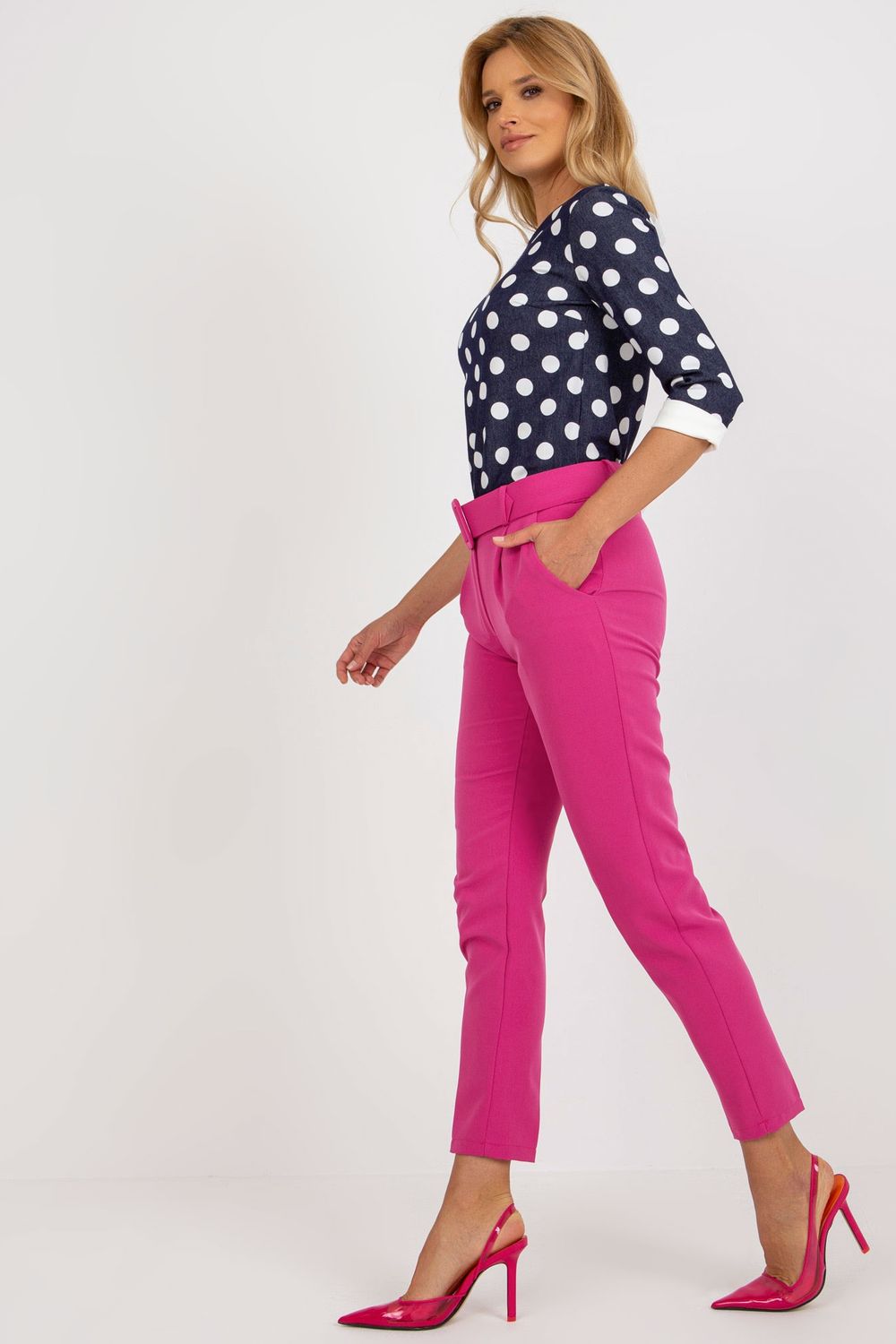 Chaussures à talons femme Italy Moda Pantalon Pantalon — rosé