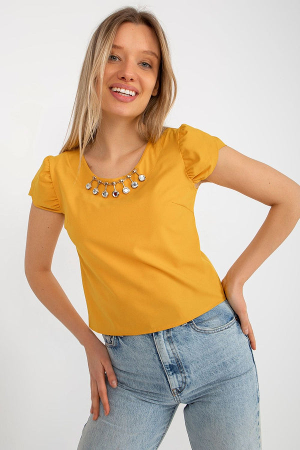 Blouse femme Lakerta Chemisier Chemisier — jaune