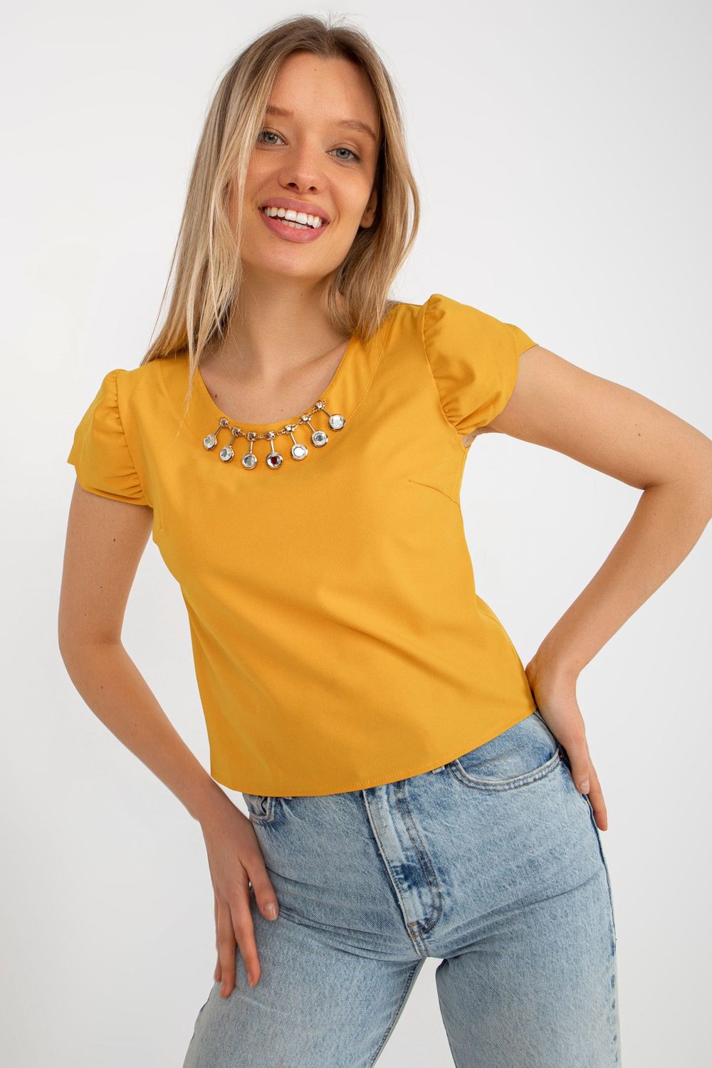 Blouse femme Lakerta Chemisier Chemisier — jaune