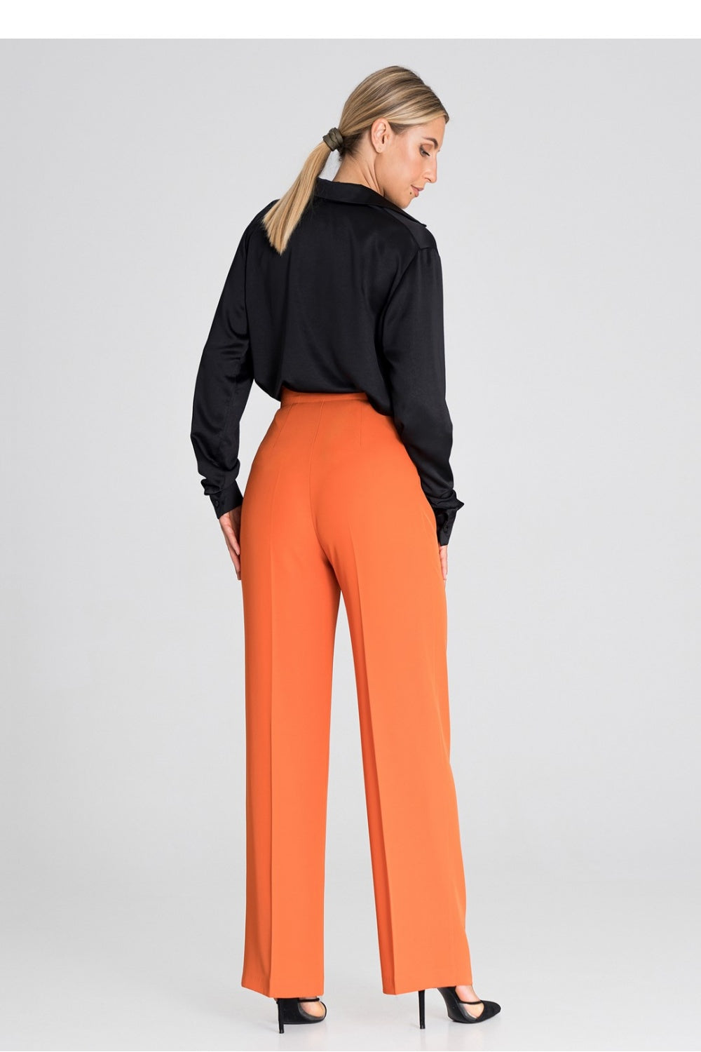 Chaussures à talons femme Figl Pantalon Long Pantalon — orange