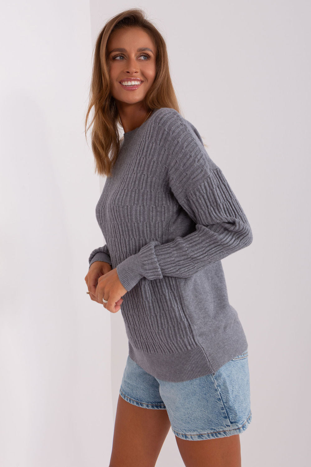 Pull femme AT Chandail Chandail — gris