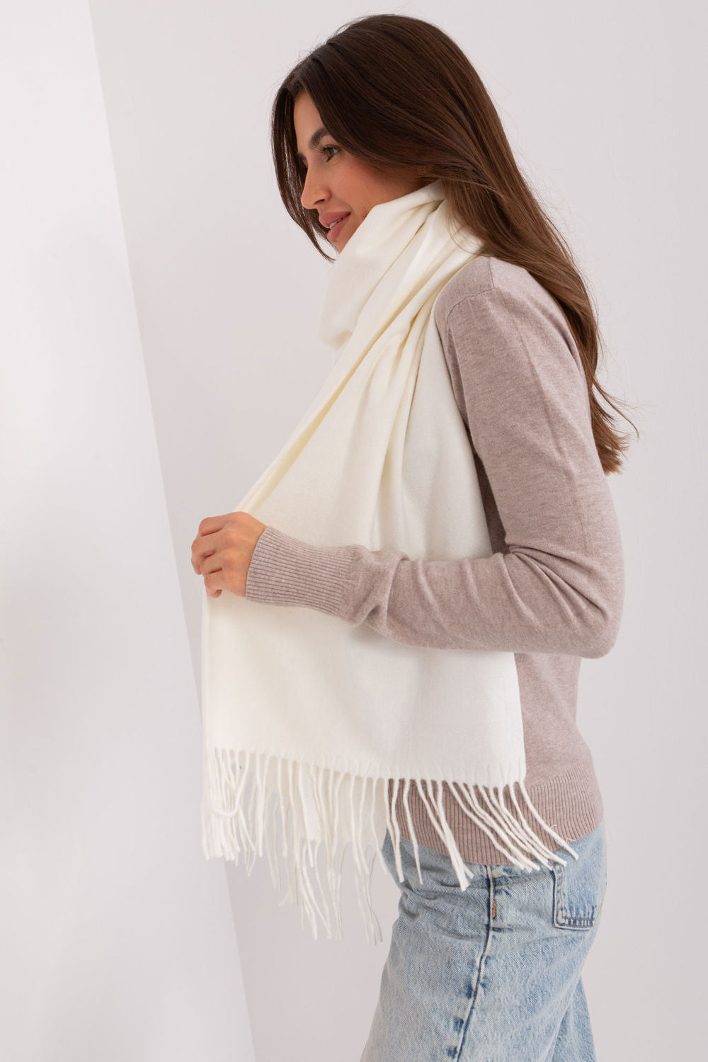 Châle femme AT — beige