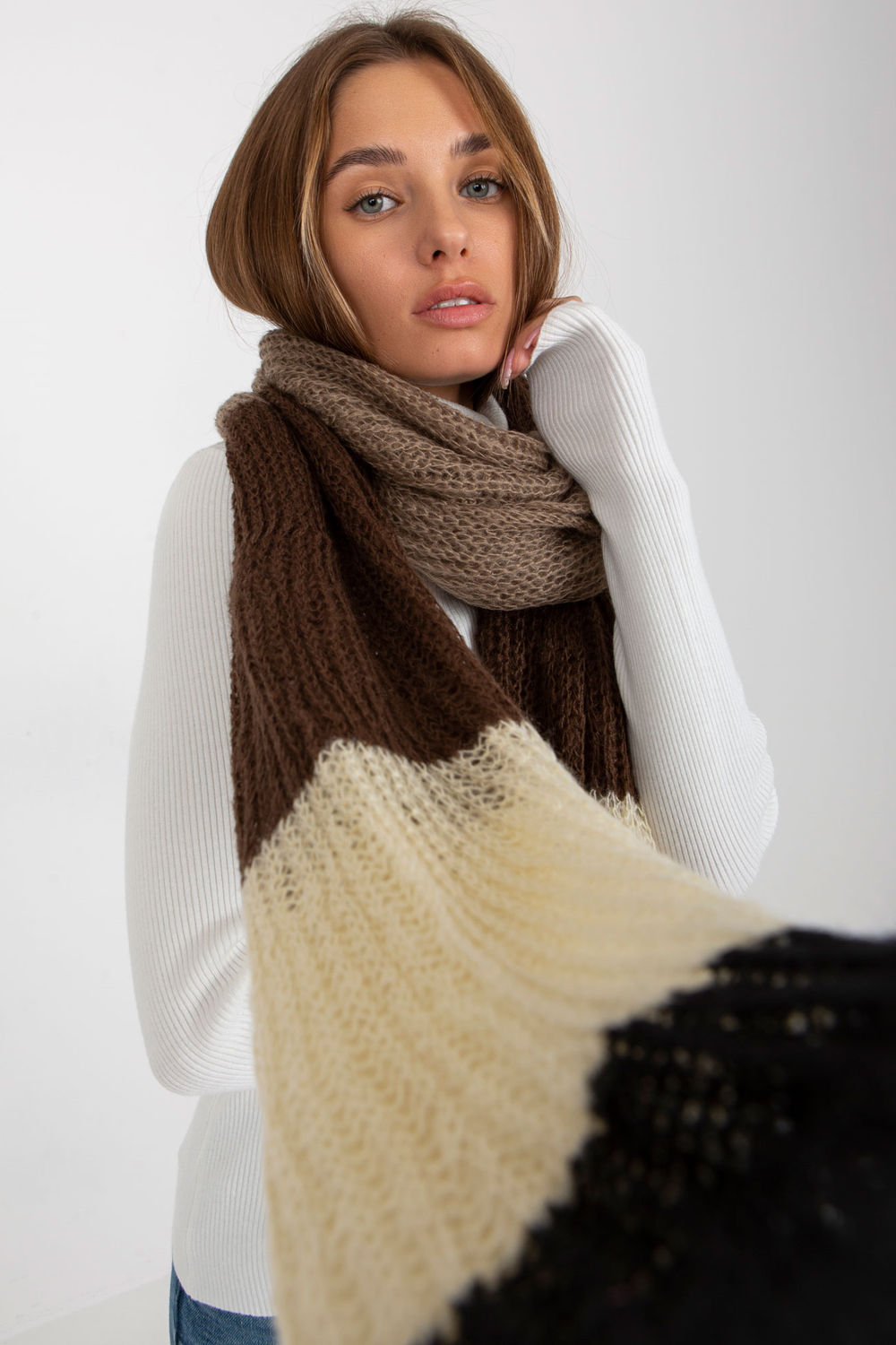 Châle femme AT — beige