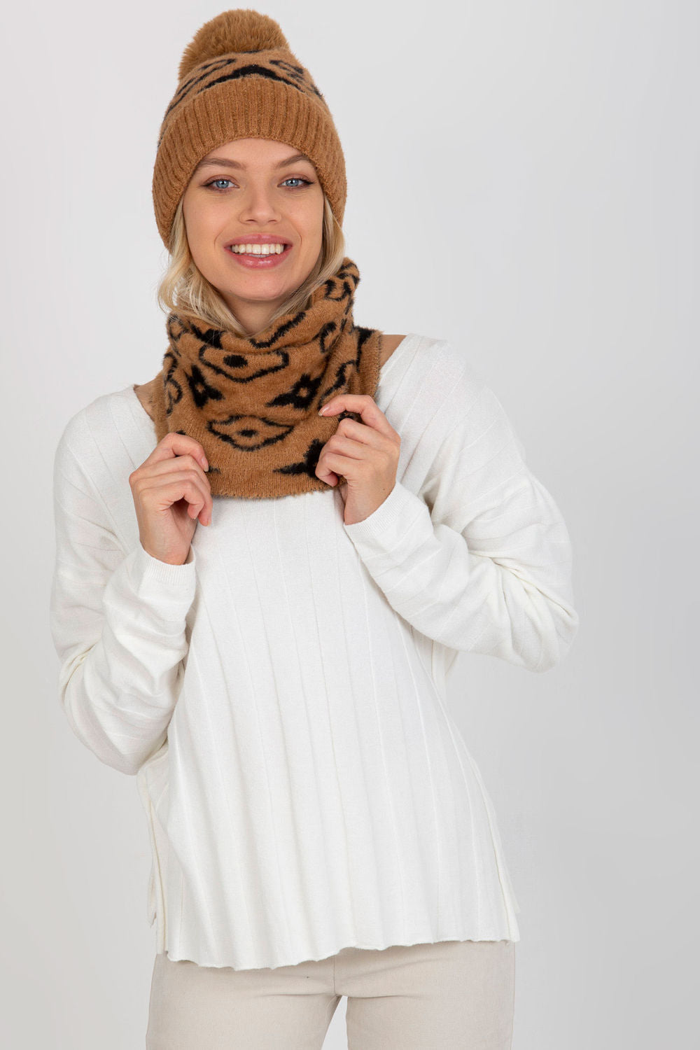 Infinity Écharpe femme AT — brun