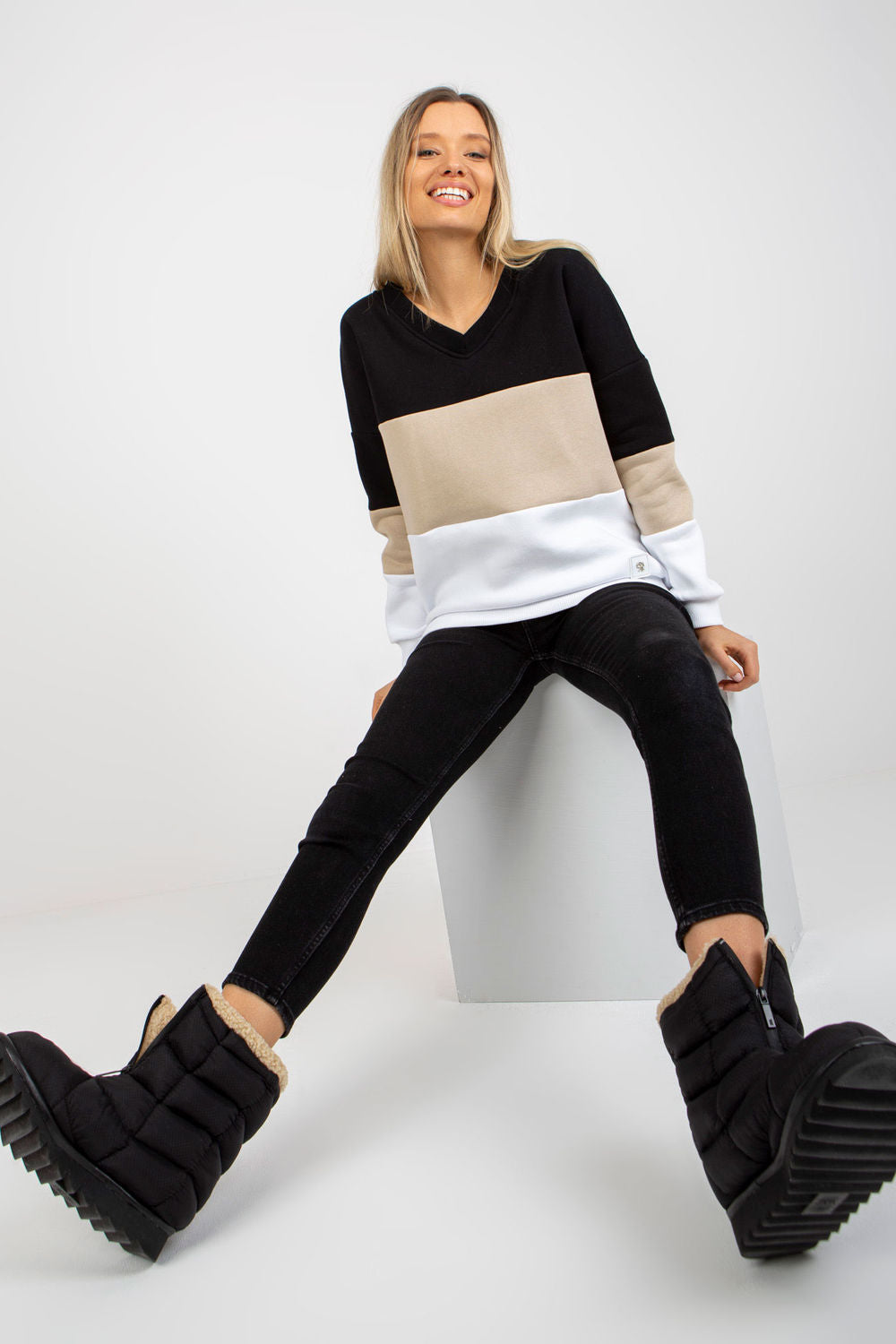 T-shirt femme Relevance Sweatshirt Sweatshirt — beige