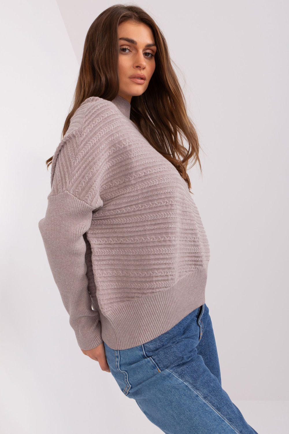 Pull femme AT Chandail Chandail — beige