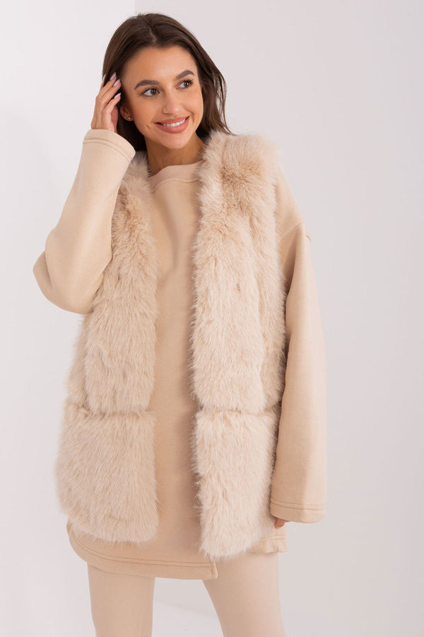 Gilet femme AT — beige