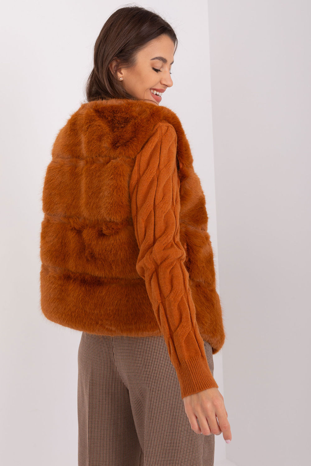 Gilet femme AT — brun
