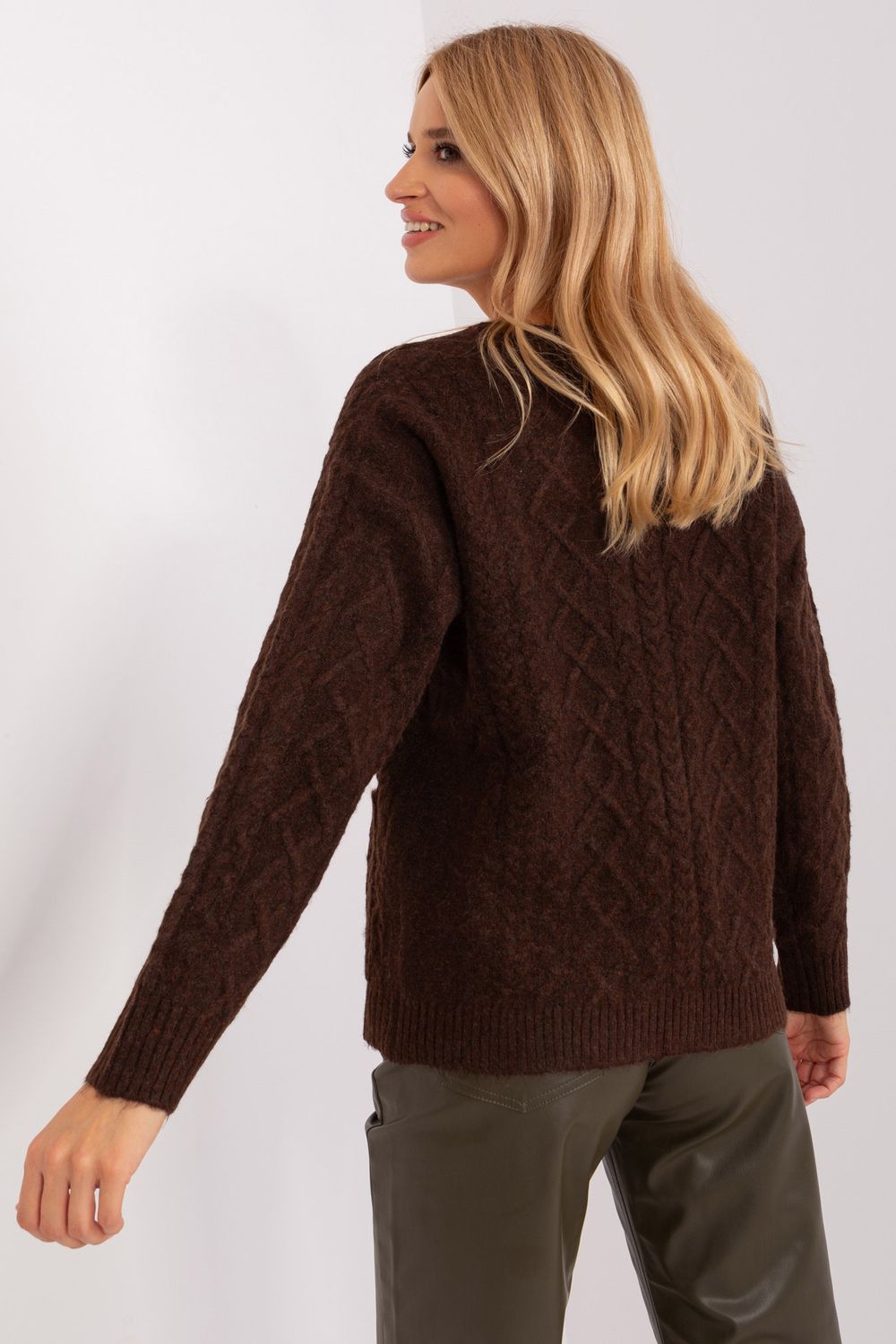 Cardigan femme AT — brun