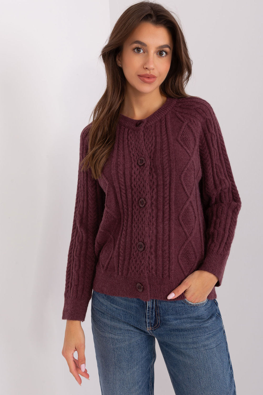 Cardigan femme AT — violet