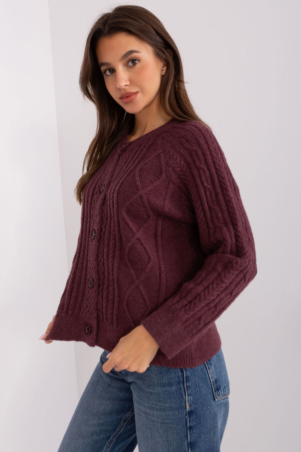 Cardigan femme AT — violet