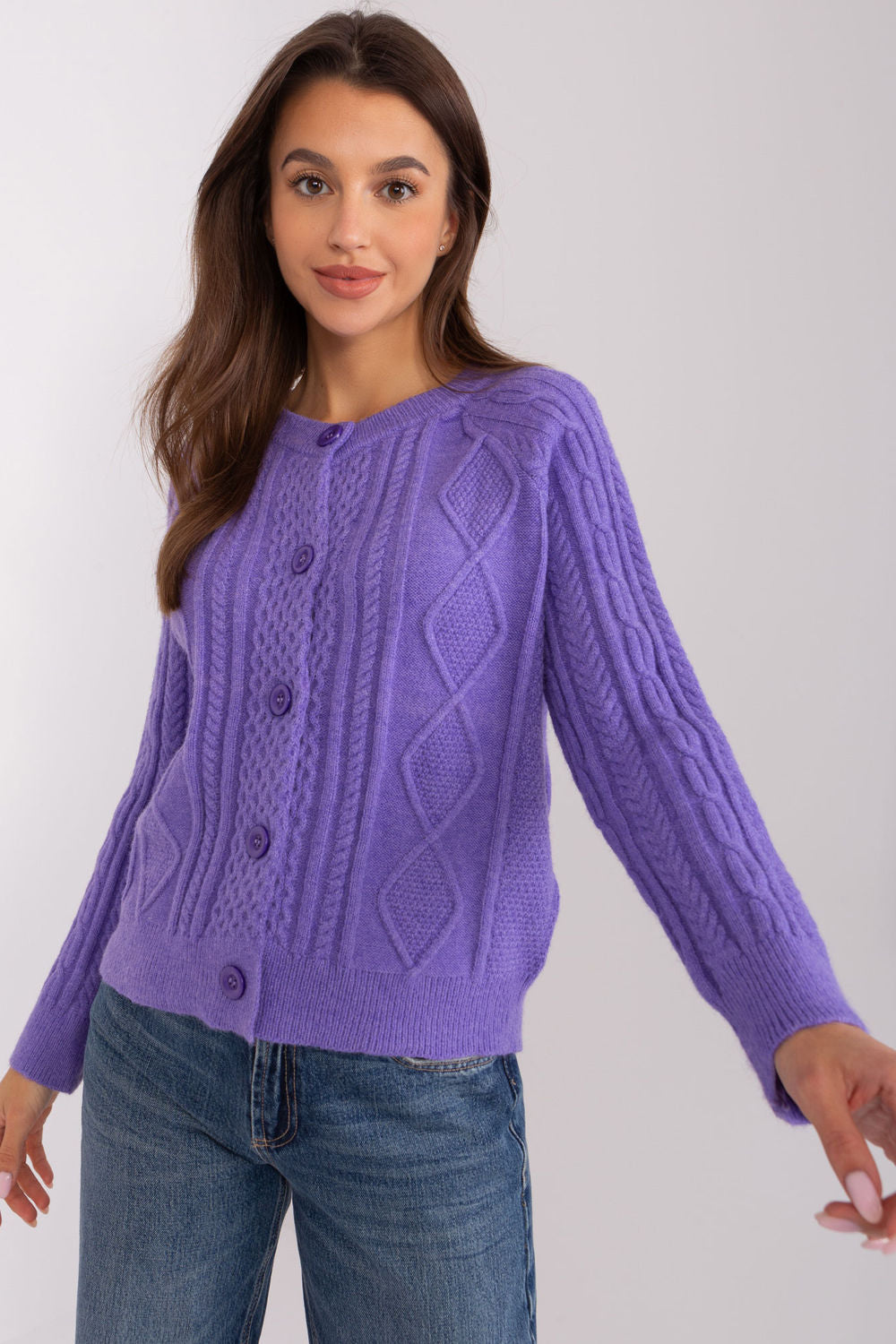Cardigan femme AT — violet