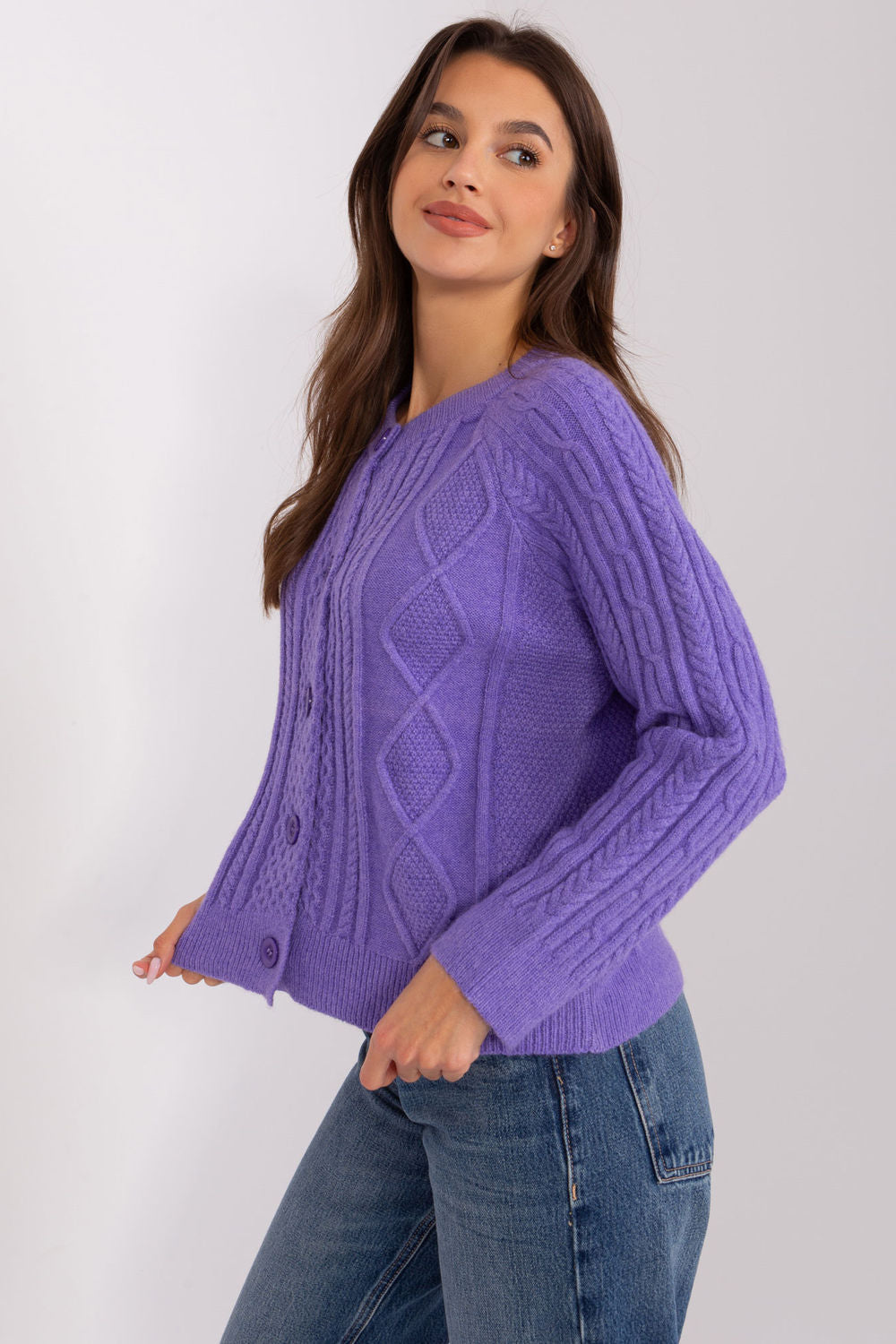 Cardigan femme AT — violet