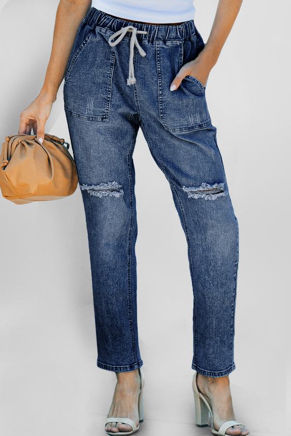 Pièce mode femme poches, denim — bleu foncé