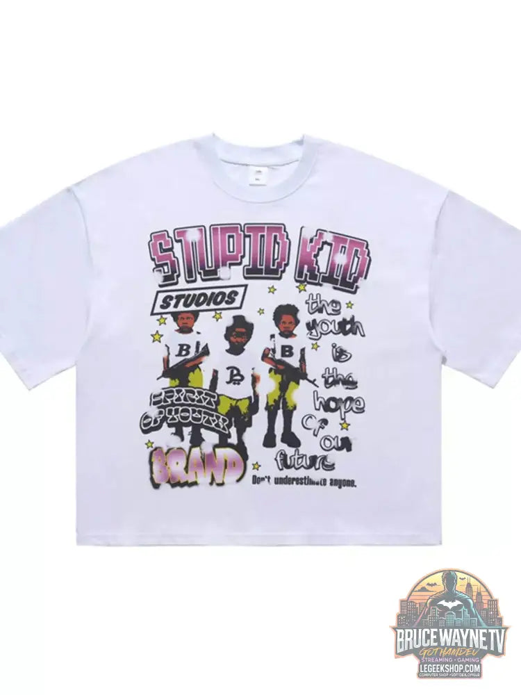 T-Shirt homme graphique à col rond et manches courtes avec design coloré et audacieux de Trendsi