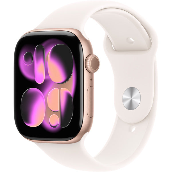 Apple Watch roségold, Aluminium, 46 mm, bracelet sport blassrosa M/L - Apple - vue 2