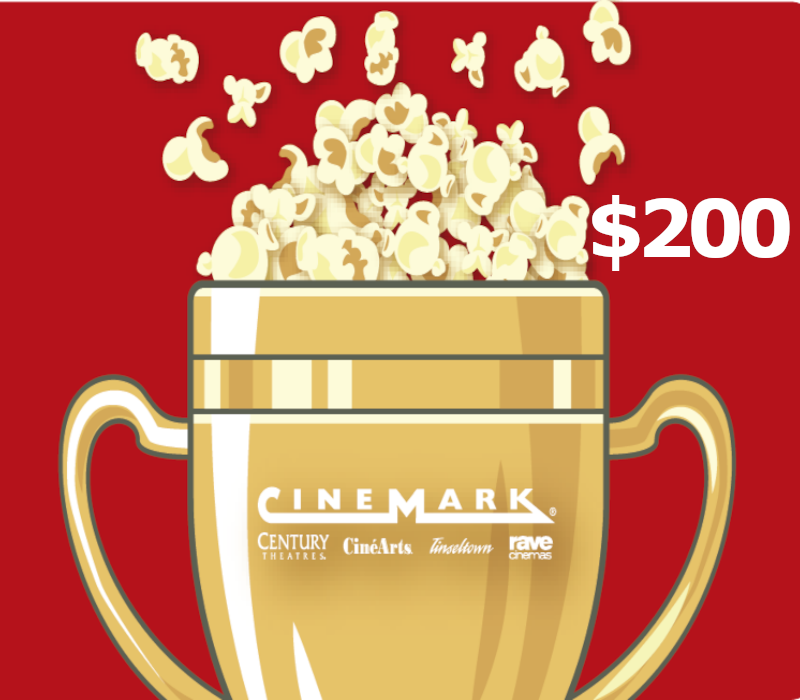 Cinemark Theatres $200 Gift Card