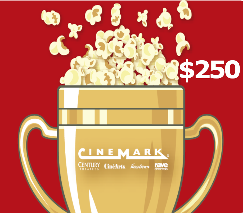 Cinemark Theatres $250 Gift Card