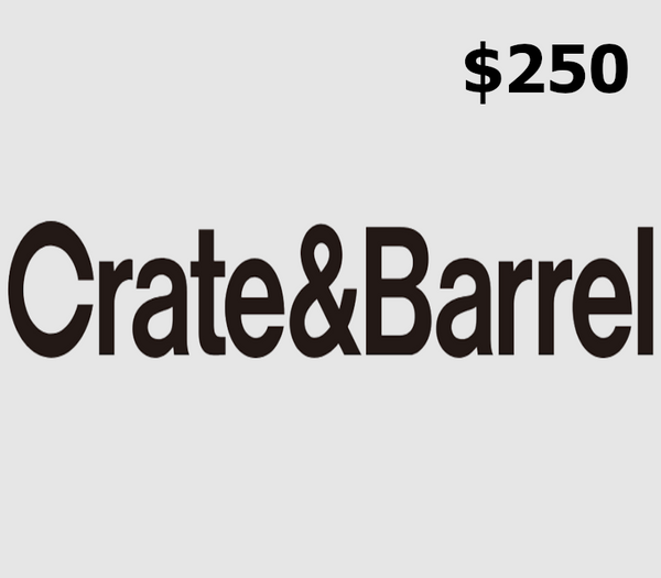 Crate and Barrel $250 Gift Card