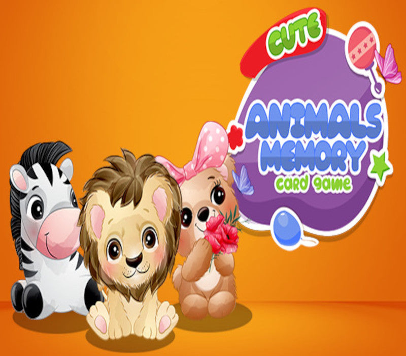 Cute animals memory card game
